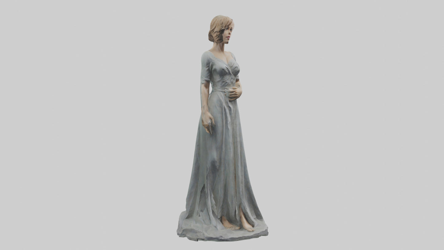3D model Rachel McAdams statue model VR / AR / low-poly