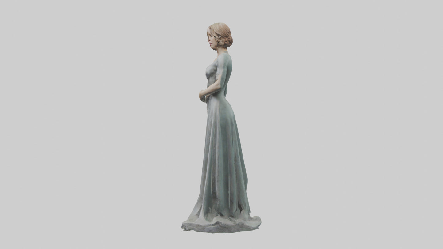 3D model Rachel McAdams statue model VR / AR / low-poly