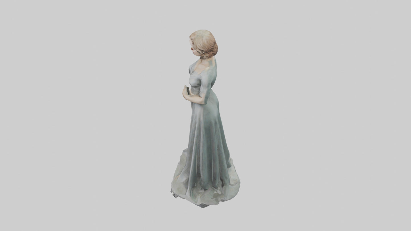 3D model Rachel McAdams statue model VR / AR / low-poly