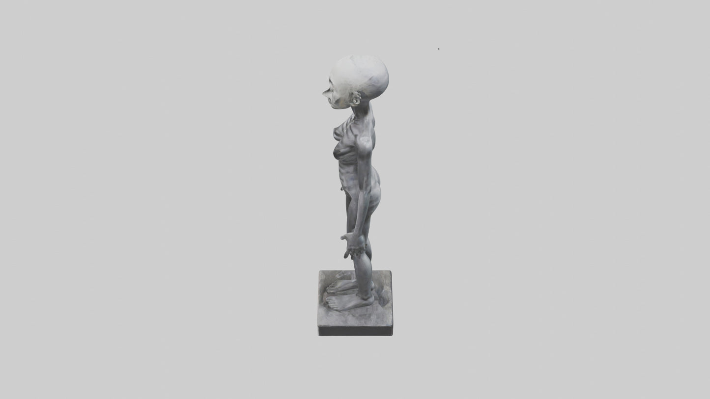 3D model Radiohead statue model VR / AR / low-poly
