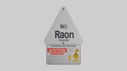 3D model Radon Exposure Risk Danger Sign model VR / AR / low-poly
