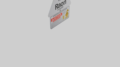 3D model Radon Exposure Risk Danger Sign model VR / AR / low-poly