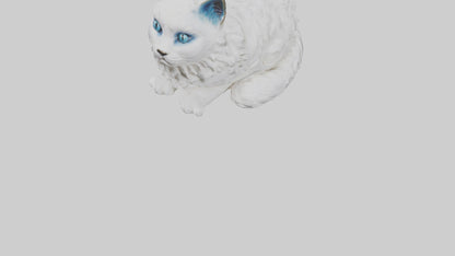 3D model Ragdoll Cat statue model VR / AR / low-poly