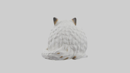 3D model Ragdoll Cat statue model VR / AR / low-poly