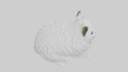 3D model Ragdoll Cat statue model VR / AR / low-poly