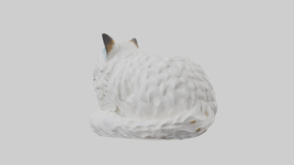 3D model Ragdoll Cat statue model VR / AR / low-poly