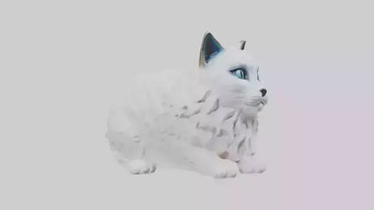 3D model Ragdoll Cat statue model VR / AR / low-poly