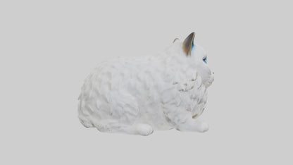 3D model Ragdoll Cat statue model VR / AR / low-poly