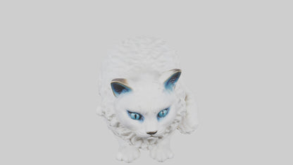 3D model Ragdoll Cat statue model VR / AR / low-poly