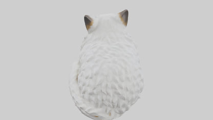 3D model Ragdoll Cat statue model VR / AR / low-poly