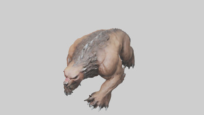 3D model Raging beast model 2 VR / AR / low-poly