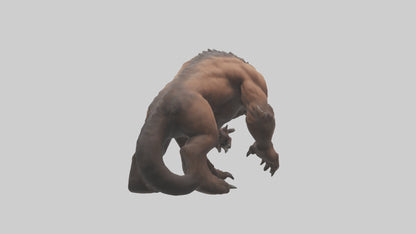 3D model Raging beast model 2 VR / AR / low-poly