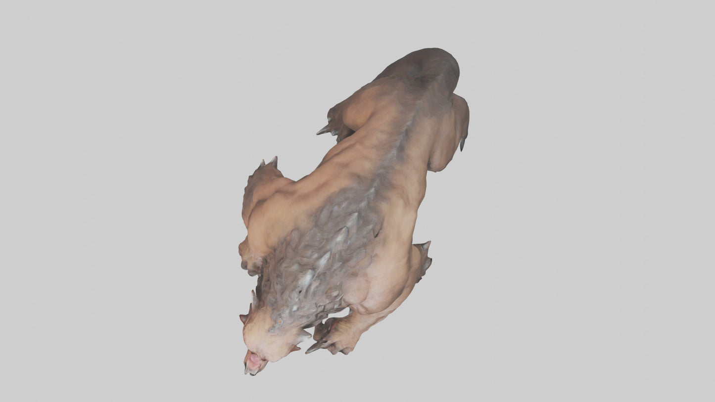 3D model Raging beast model 2 VR / AR / low-poly