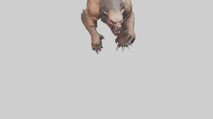 3D model Raging beast model 2 VR / AR / low-poly