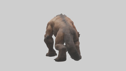 3D model Raging beast model 2 VR / AR / low-poly