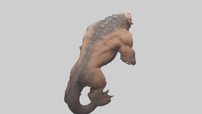 3D model Raging beast model 2 VR / AR / low-poly