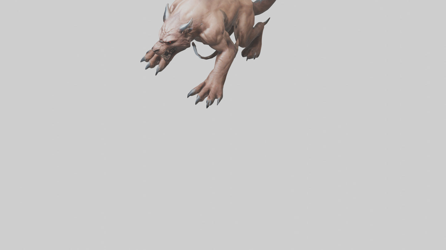 3D model Raging Beast Model VR / AR / low-poly
