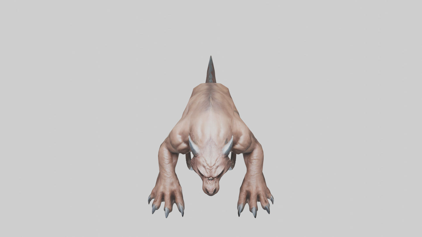 3D model Raging Beast Model VR / AR / low-poly