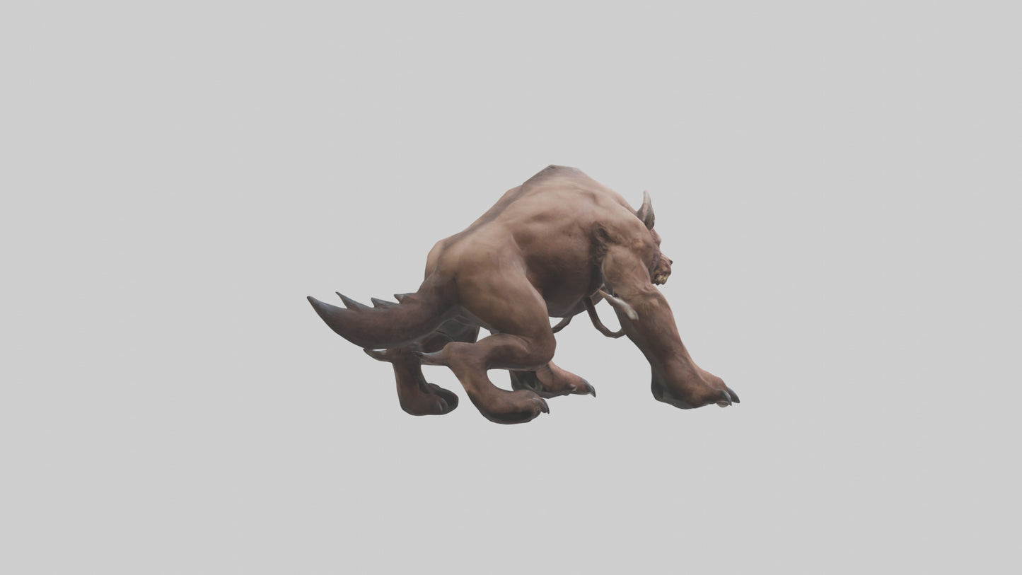 3D model Raging Beast Model VR / AR / low-poly