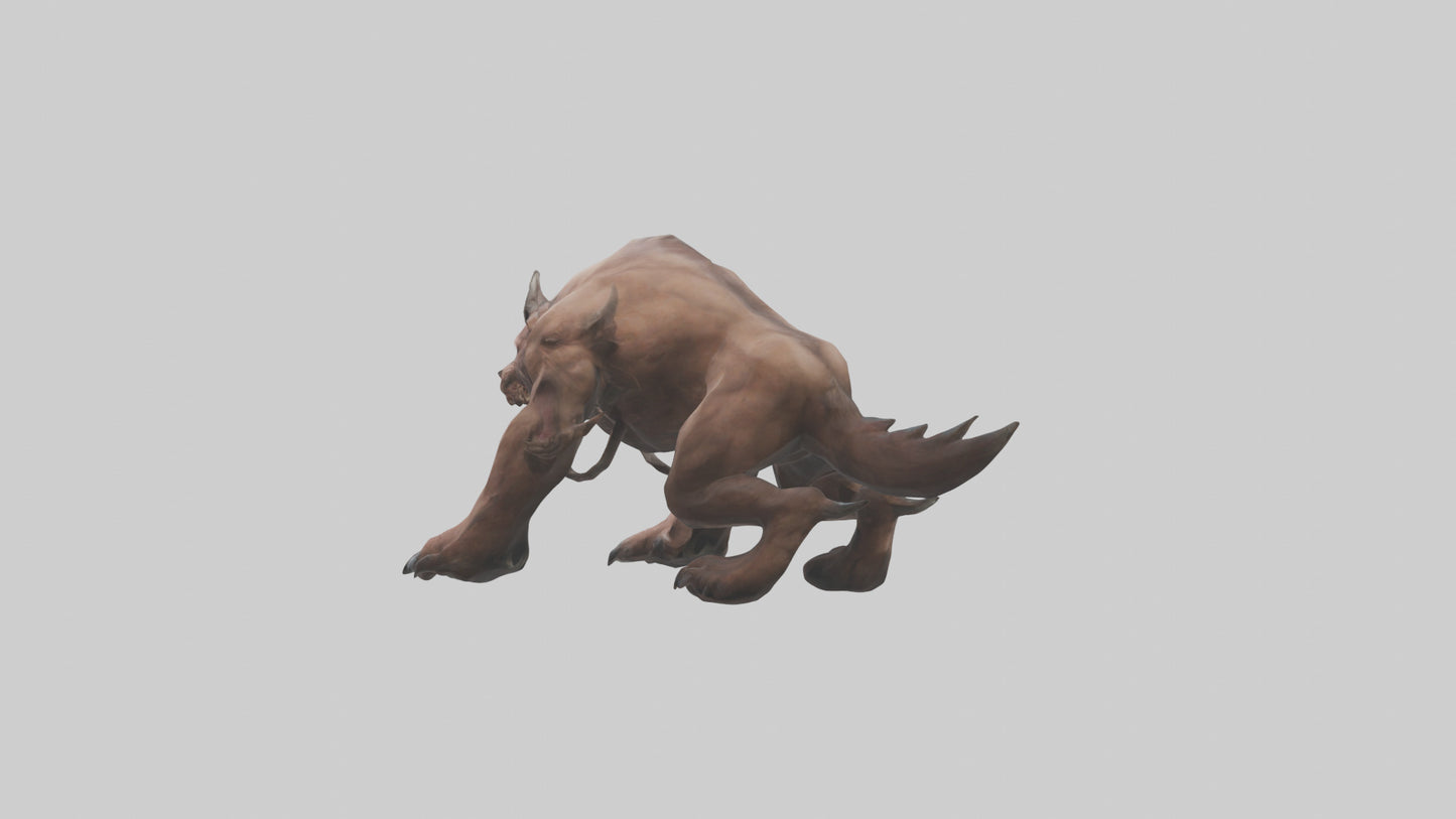 3D model Raging Beast Model VR / AR / low-poly