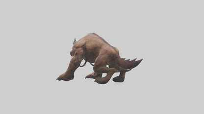 3D model Raging Beast Model VR / AR / low-poly