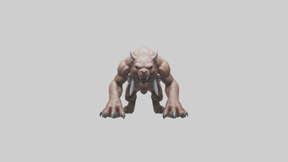 3D model Raging Beast Model VR / AR / low-poly