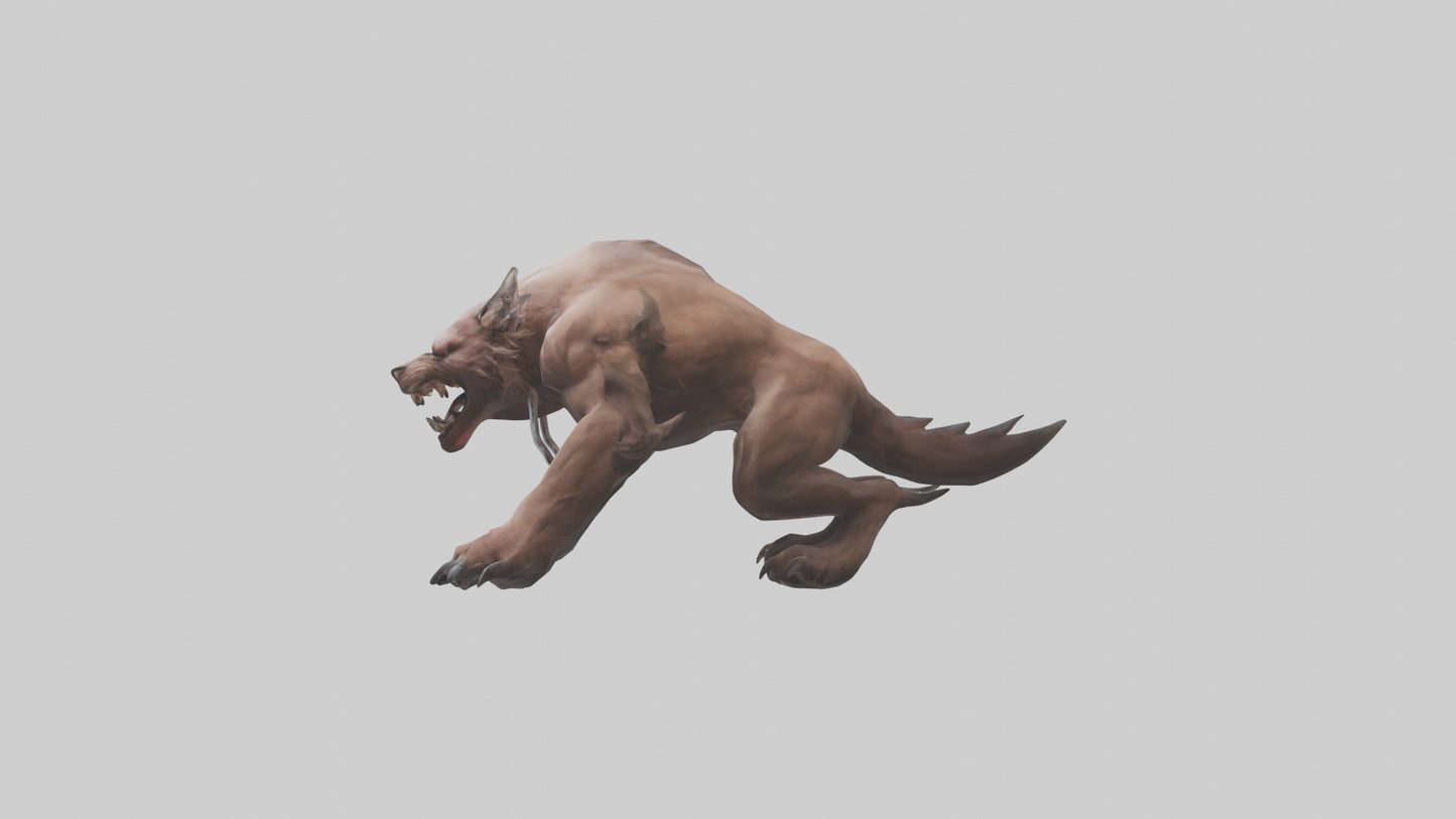 3D model Raging Beast Model VR / AR / low-poly