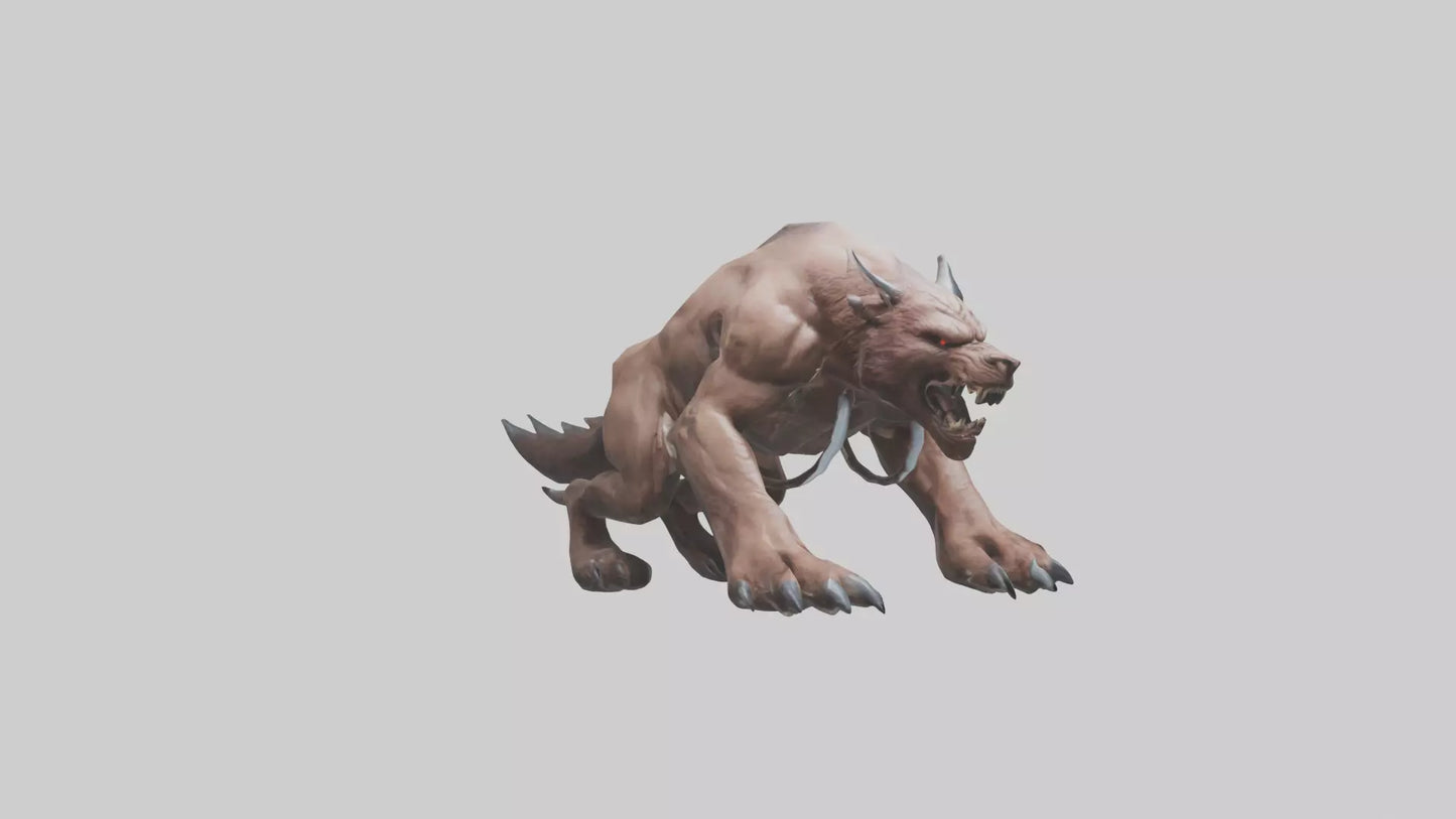 3D model Raging Beast Model VR / AR / low-poly