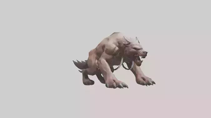 3D model Raging Beast Model VR / AR / low-poly