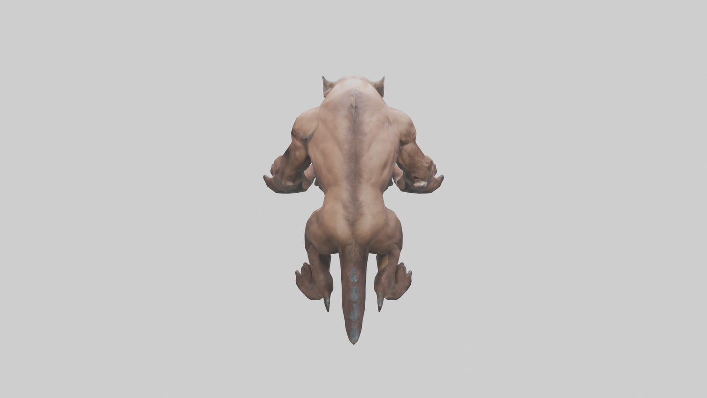 3D model Raging Beast Model VR / AR / low-poly