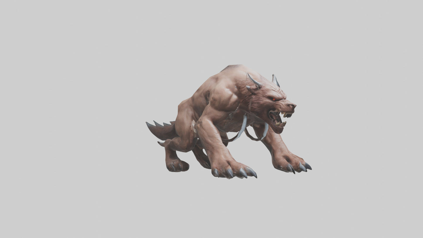 3D model Raging Beast Model VR / AR / low-poly