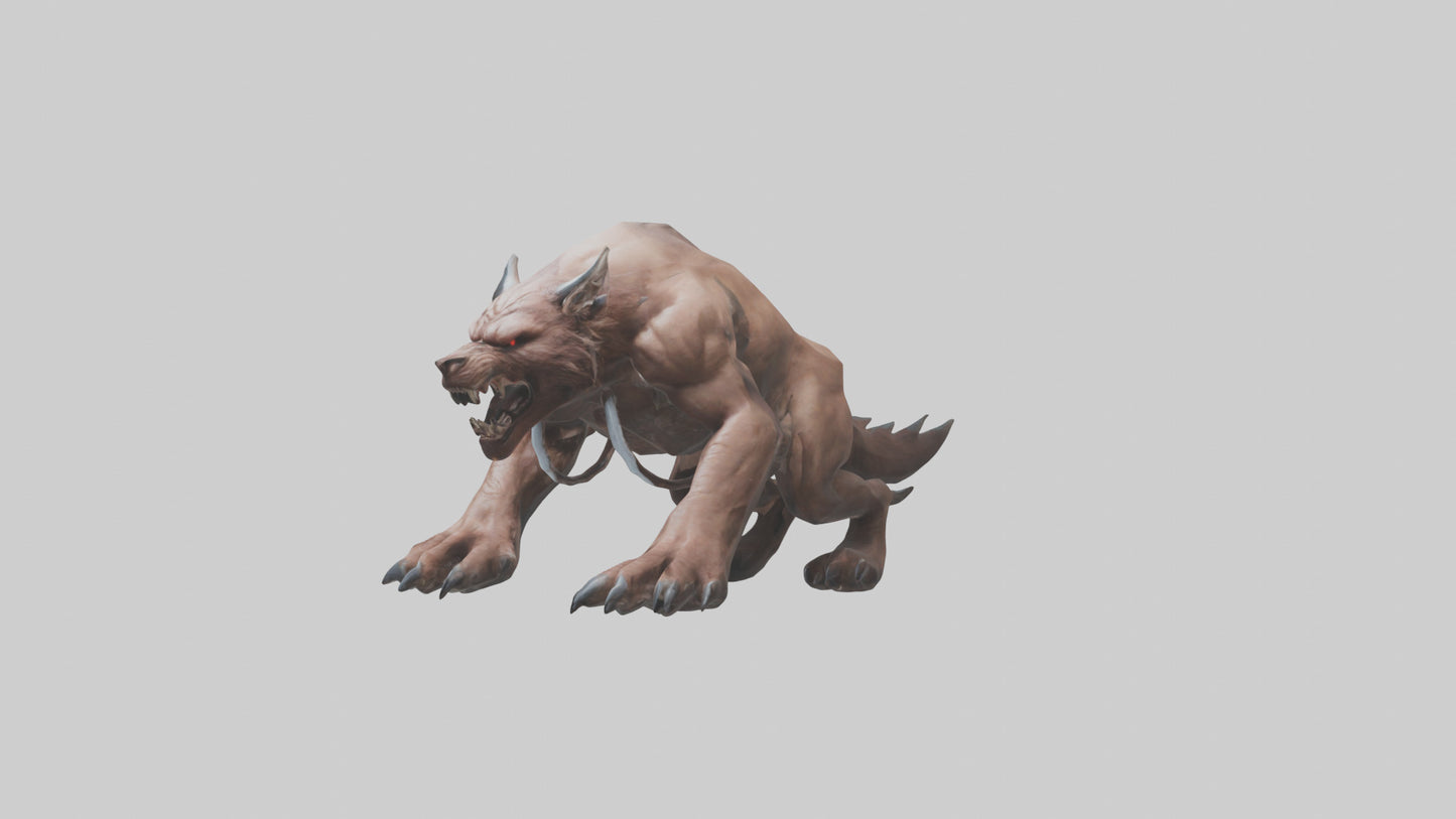 3D model Raging Beast Model VR / AR / low-poly