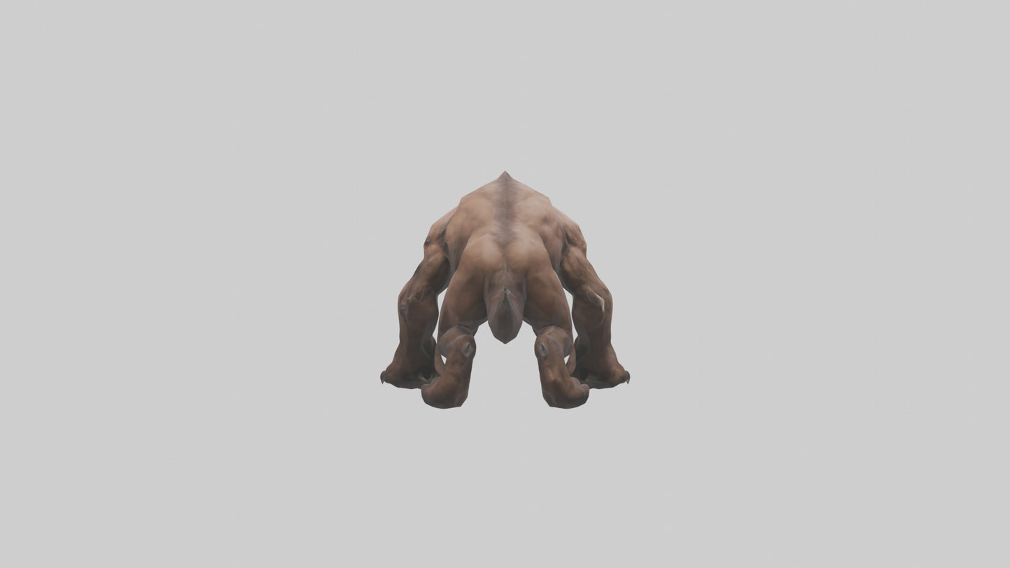 3D model Raging Beast Model VR / AR / low-poly