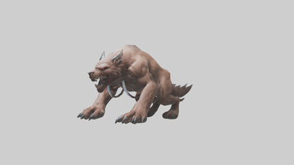 3D model Raging Beast Model VR / AR / low-poly