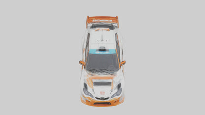 3D model Rally Car with Modern Wheels model VR / AR / low-poly