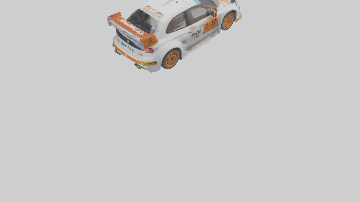 3D model Rally Car with Modern Wheels model VR / AR / low-poly