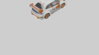 3D model Rally Car with Modern Wheels model VR / AR / low-poly