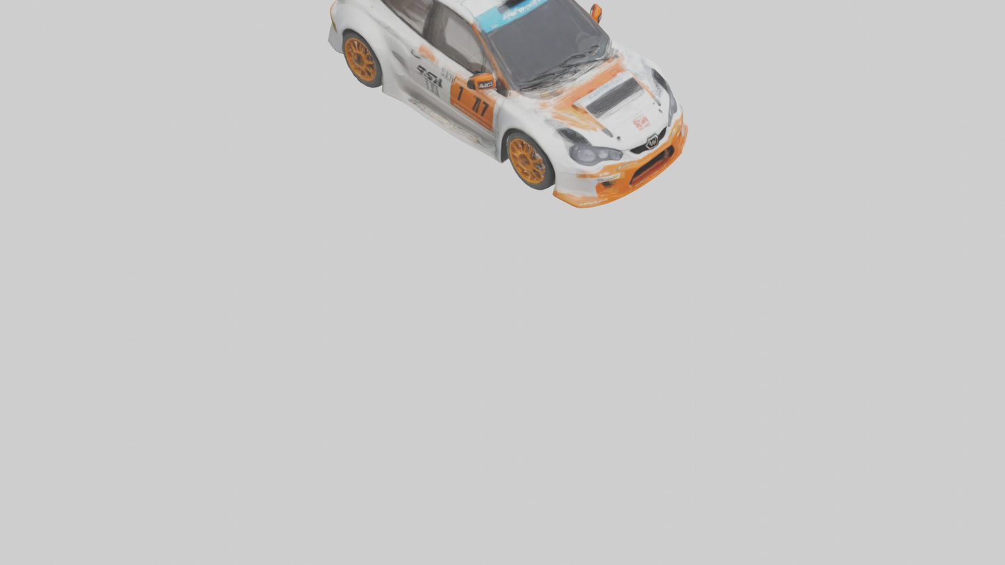 3D model Rally Car with Modern Wheels model VR / AR / low-poly