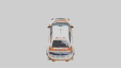 3D model Rally Car with Modern Wheels model VR / AR / low-poly