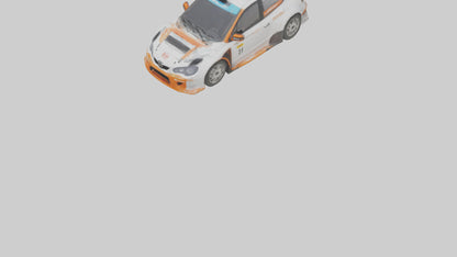 3D model Rally Car with Modern Wheels model VR / AR / low-poly