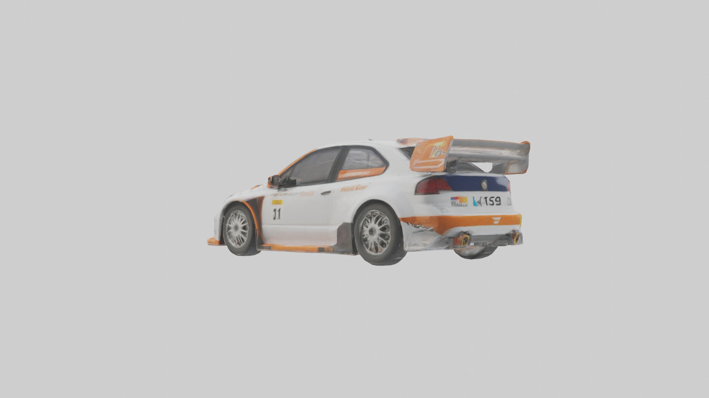 3D model Rally Car with Modern Wheels model VR / AR / low-poly
