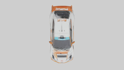 3D model Rally Car with Modern Wheels model VR / AR / low-poly