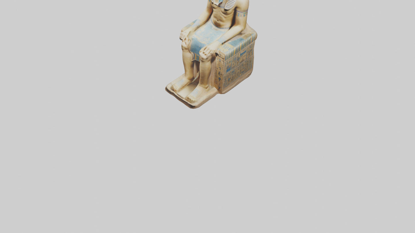 Ramses II statue model VR / AR / low-poly
