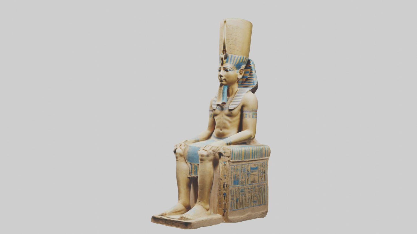Ramses II statue model VR / AR / low-poly