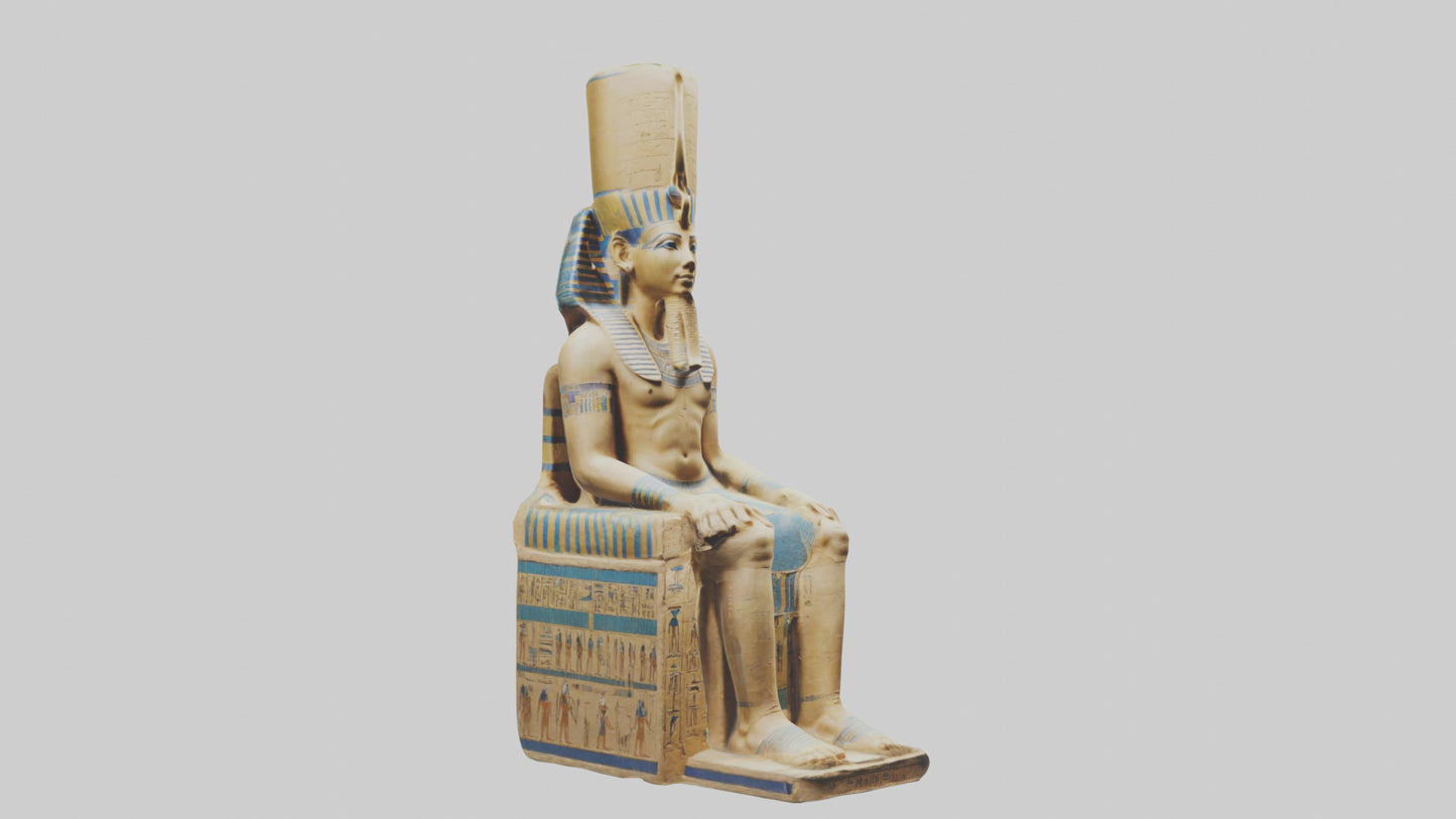 Ramses II statue model VR / AR / low-poly