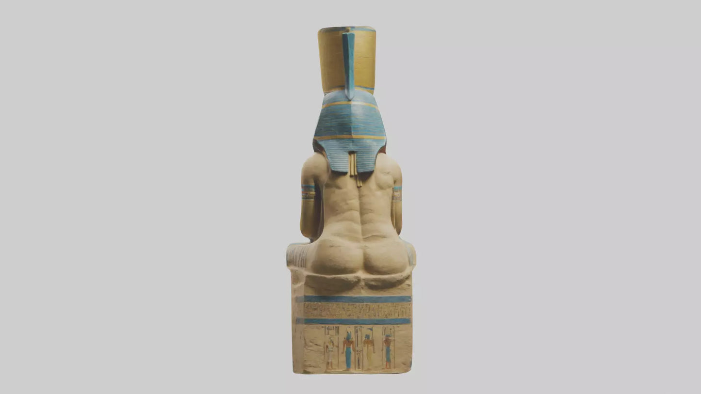 Ramses II statue model VR / AR / low-poly