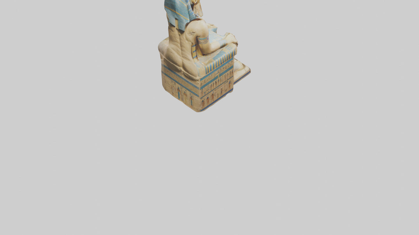 Ramses II statue model VR / AR / low-poly