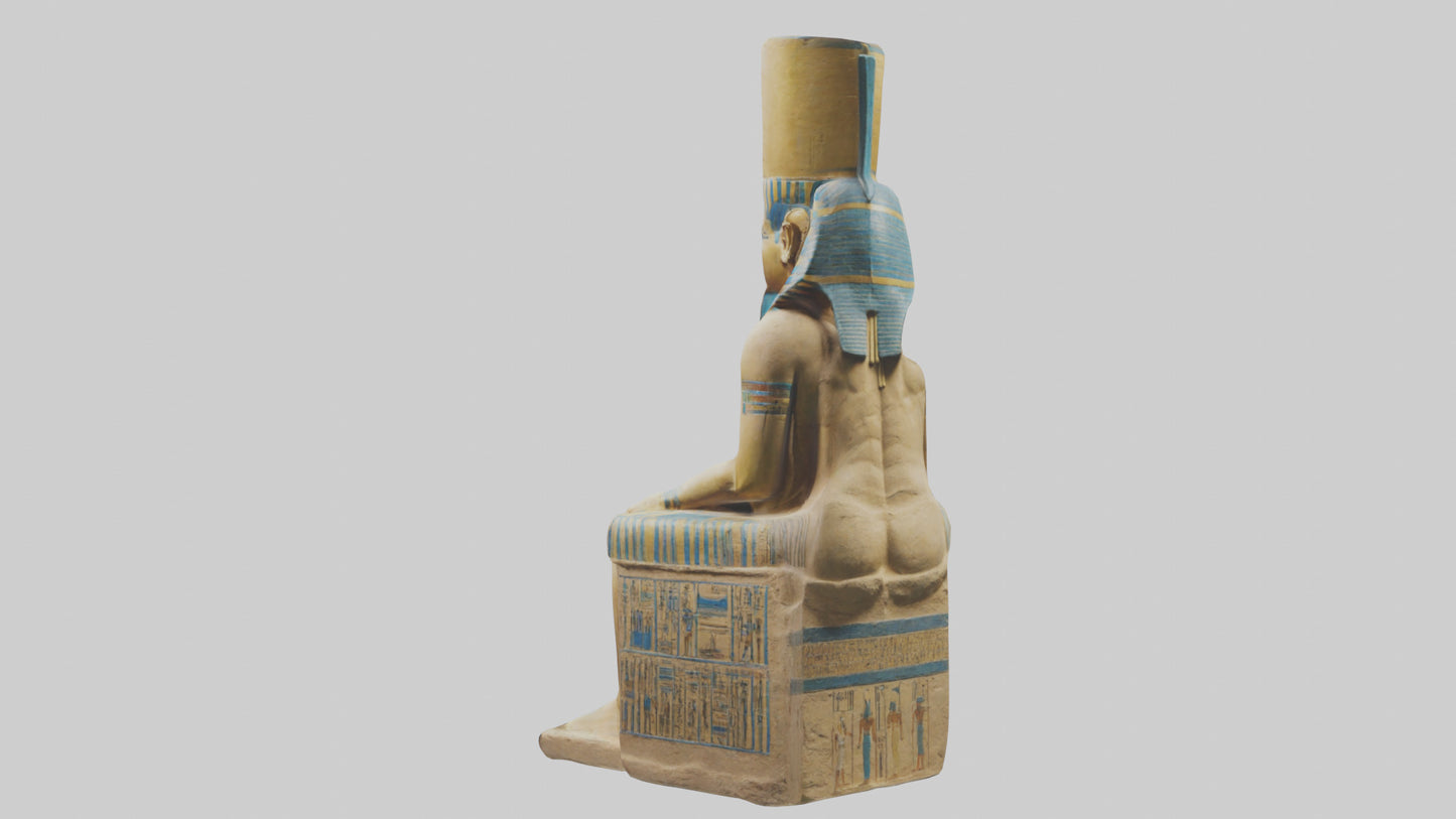 Ramses II statue model VR / AR / low-poly