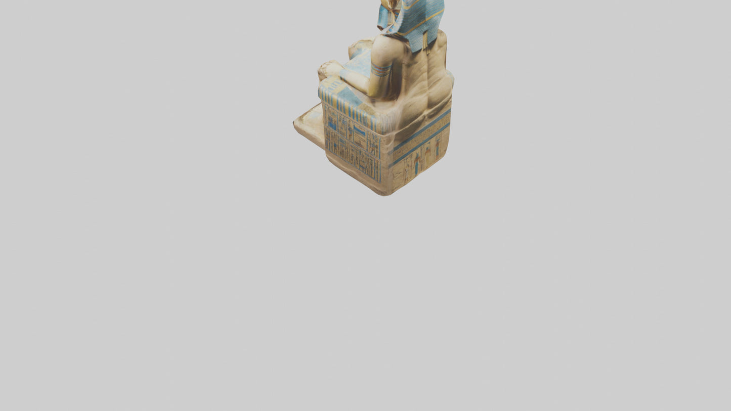 Ramses II statue model VR / AR / low-poly