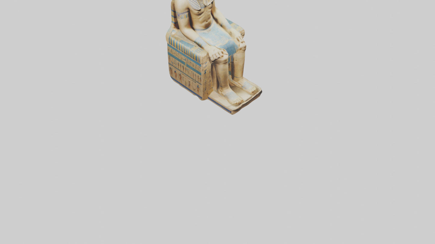 Ramses II statue model VR / AR / low-poly